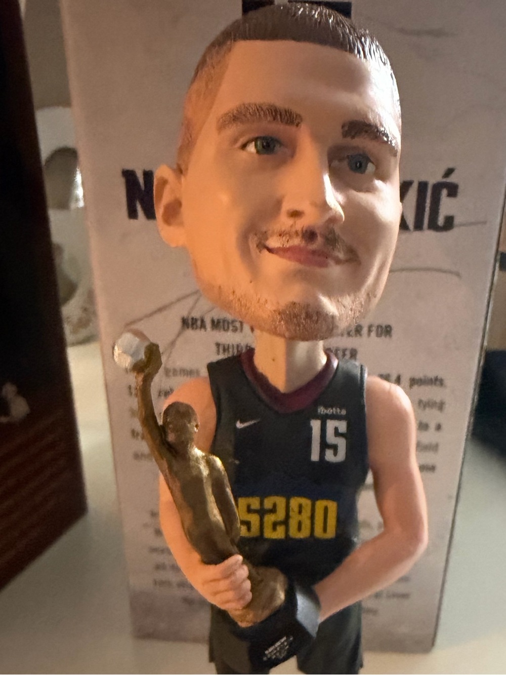 Nikola Jokic 3MVP bobblehead new in box. Basketball Denver Nuggets